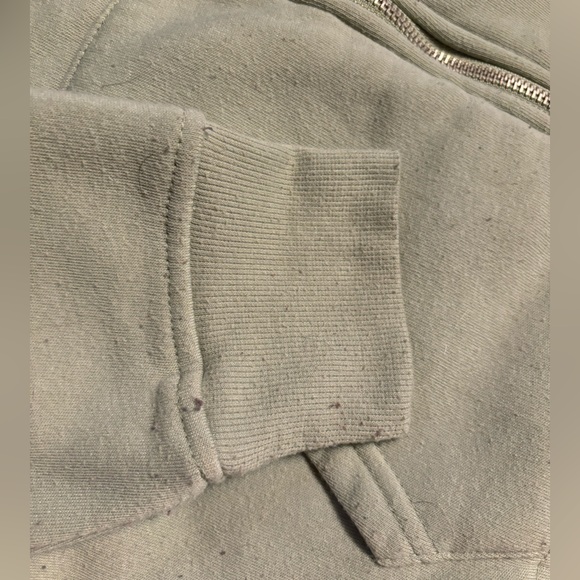 Sage green long sleeve zip up hoodie - Picture 2 of 7